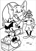 coloring page Mickey on safari